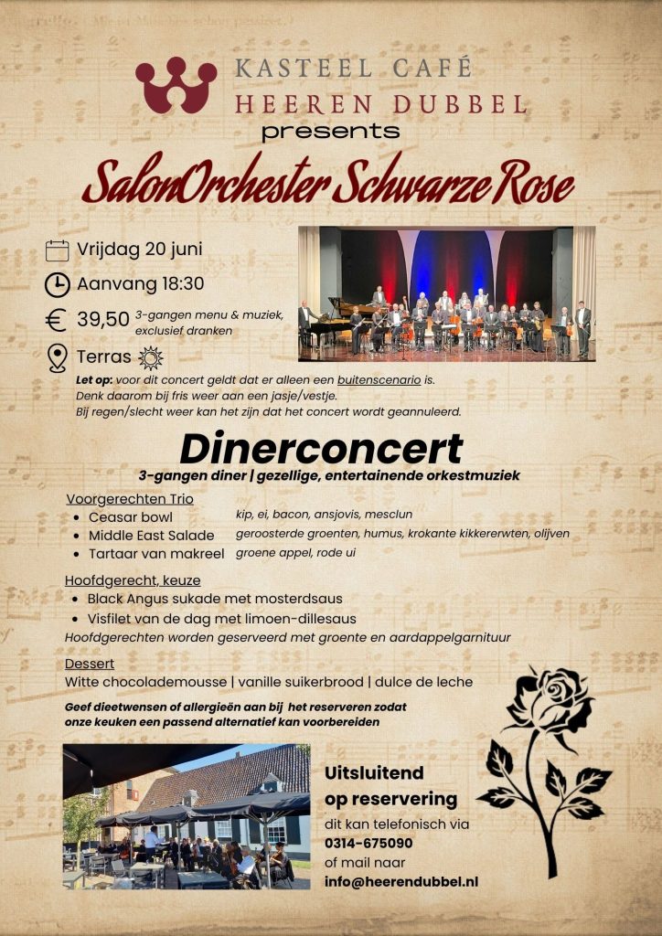 Dinerconcert Schwarze Rose Nieuwe Versie